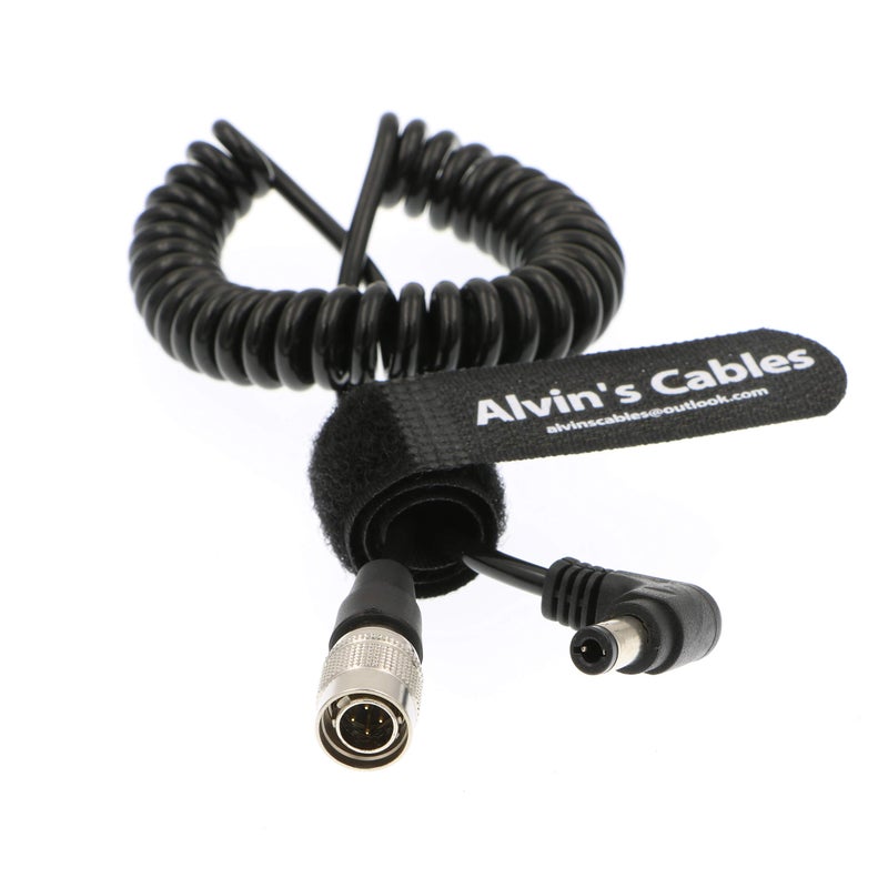 Alvin's Cables Hirose 4 Pin Male to DC Right Angle Coiled Power Cable for Sound Devices 633|644|688 Zoom F8 Blackmagic Cinema Camera 4K - Image 5